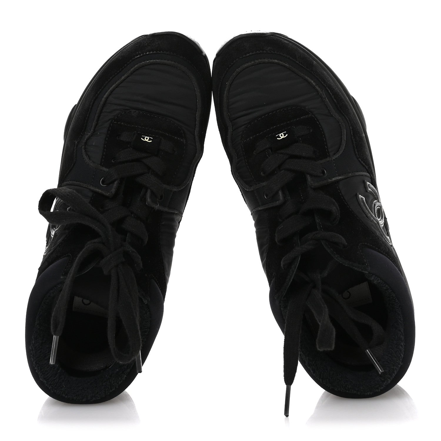 FABRIC CALFSKIN SUEDE CC SNEAKERS BLACK