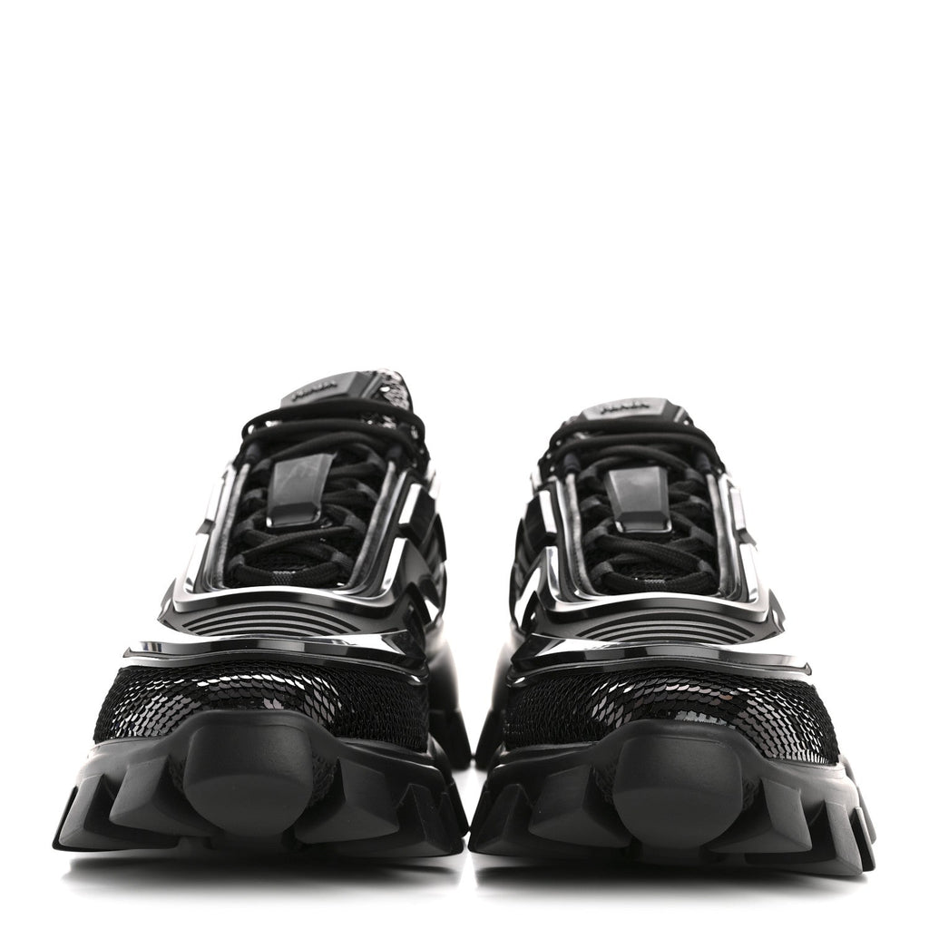 SEQUIN COTTON RUBBER MENS CLOUDBUST THUNDER SNEAKERS BLACK