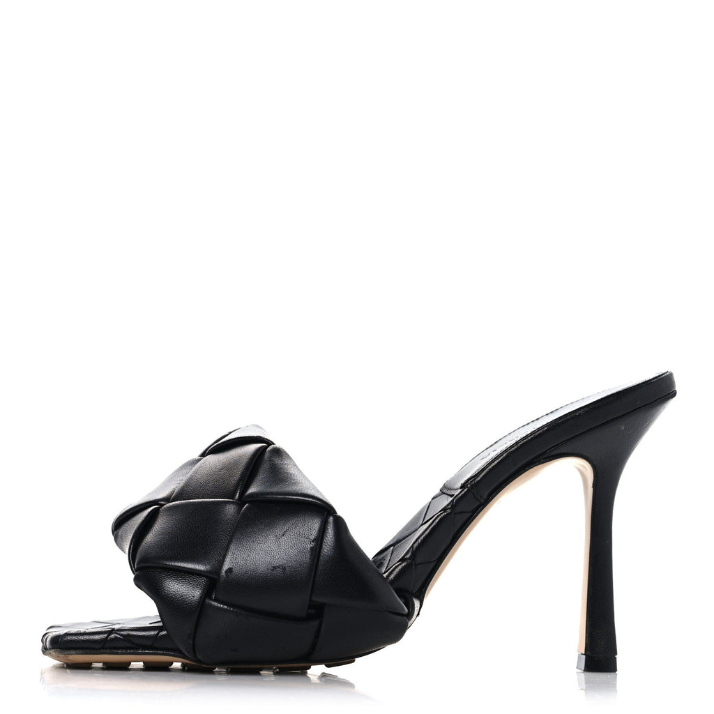 NAPPA MAXI INTRECCIATO LIDO MULE SANDALS BLACK