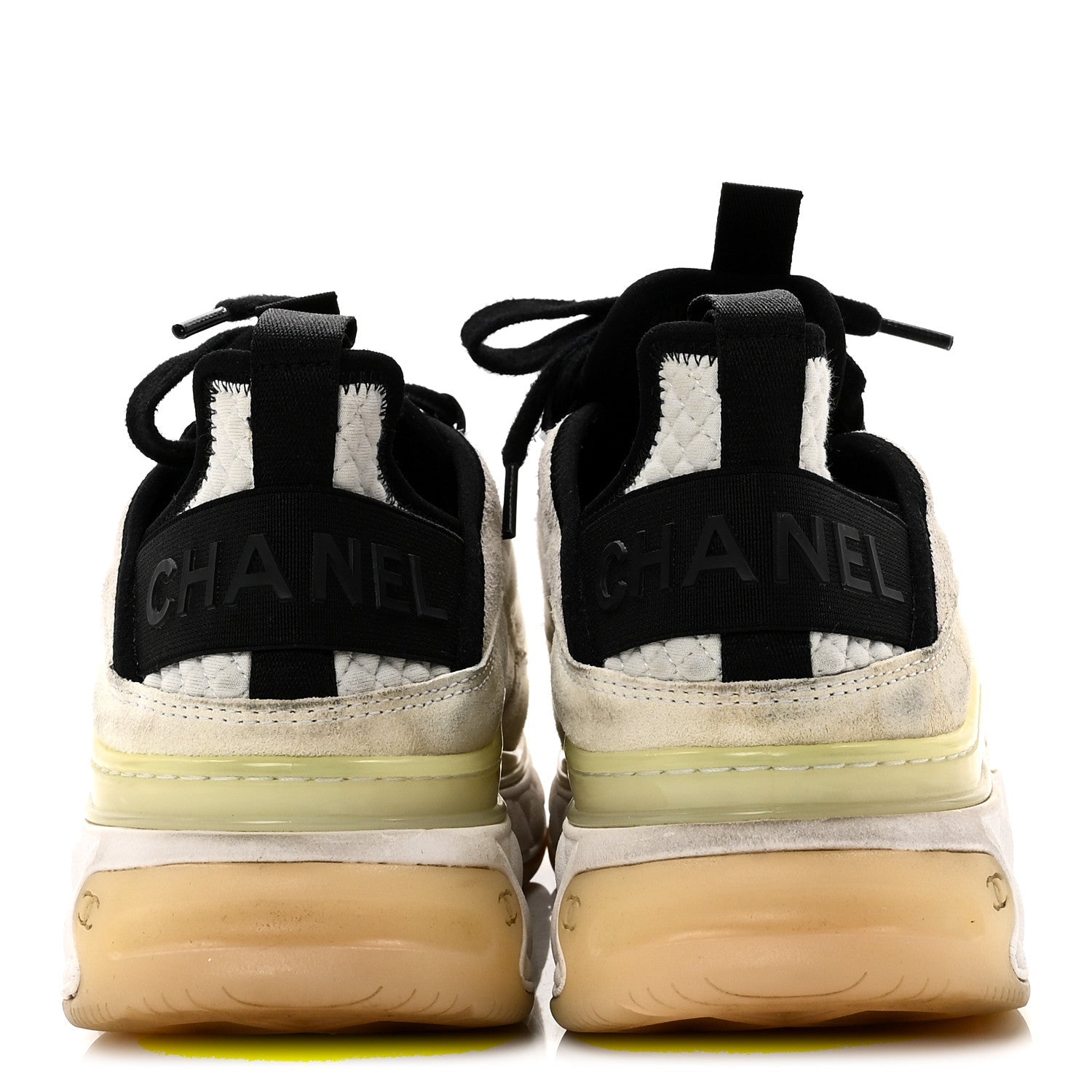 FABRIC SUEDE CALFSKIN CC SNEAKERS IVORY BLACK