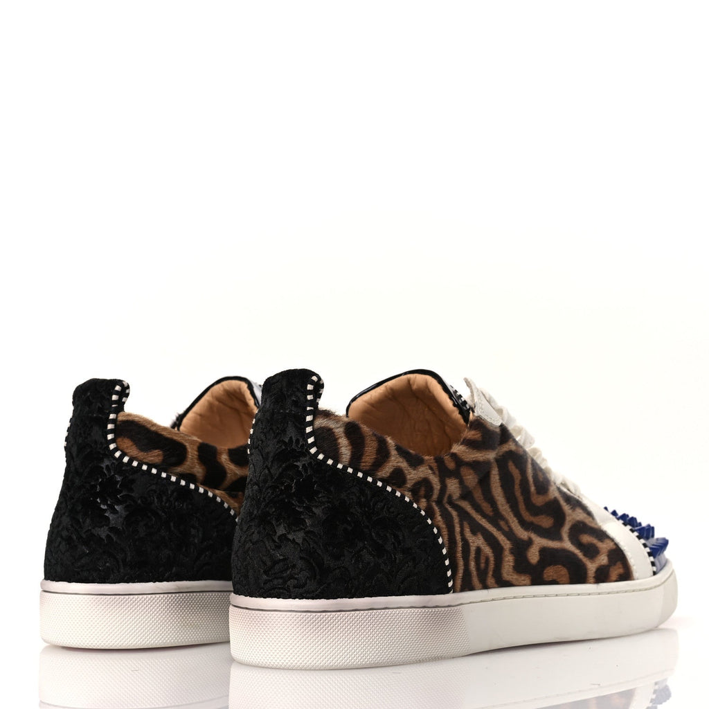 CALFSKIN PATENT SPIKES MENS LOUBIKICK FLAT SNEAKERS MULTI