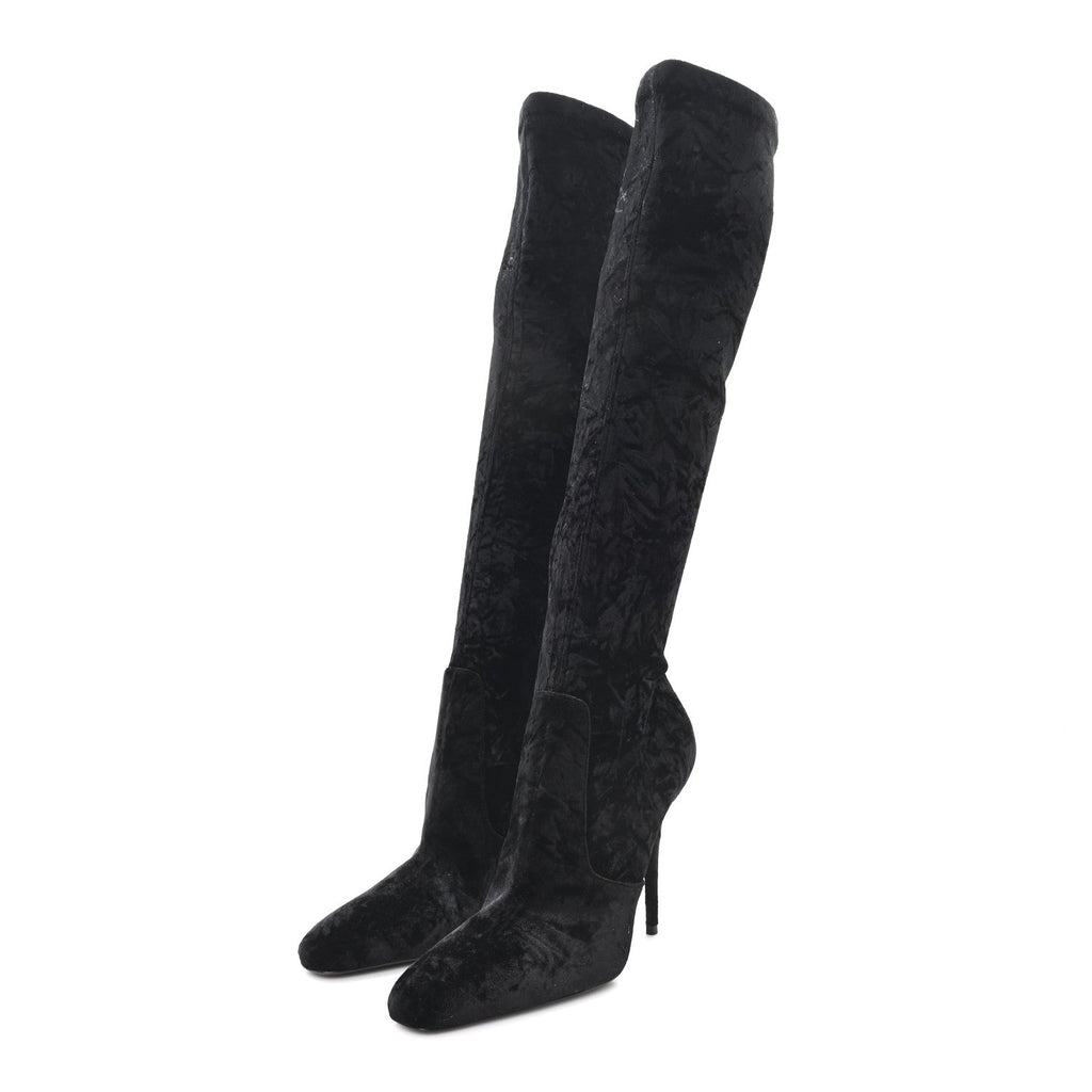 VELVET ELLA 110 KNEE HIGH BOOTS BLACK