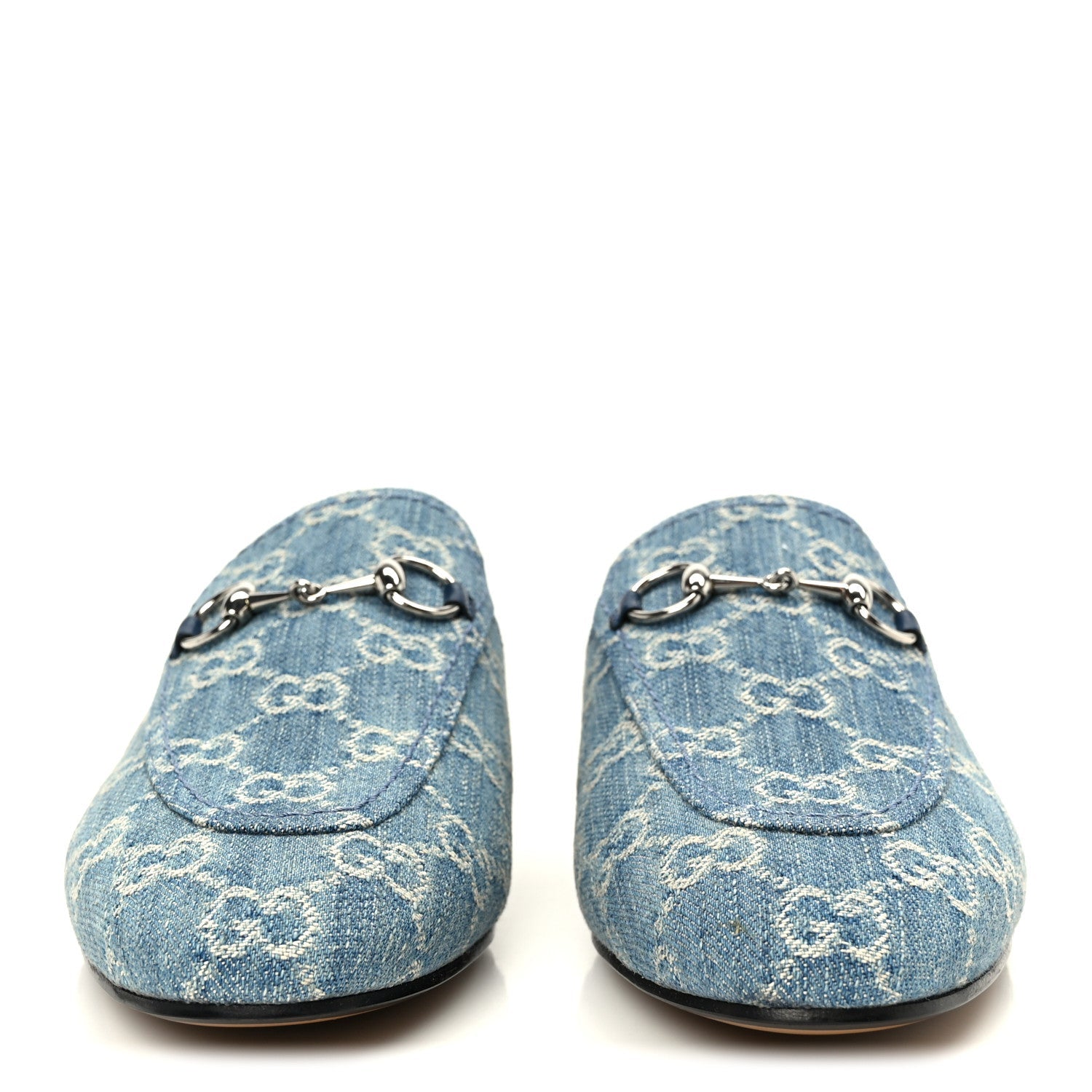 NEW DENIM GG MALAGA KID WOMENS PRINCETOWN SLIPPERS LIGHT BLUE ROYALE