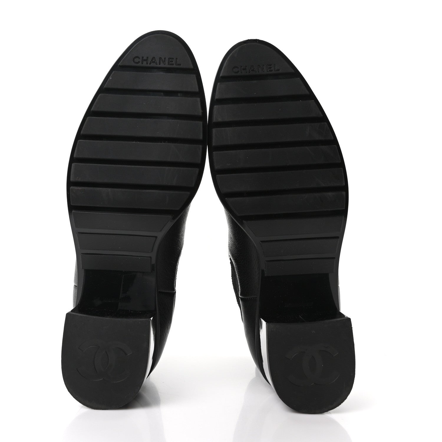 CALFSKIN PATENT CAP TOE CC SHORT BOOTS BLACK
