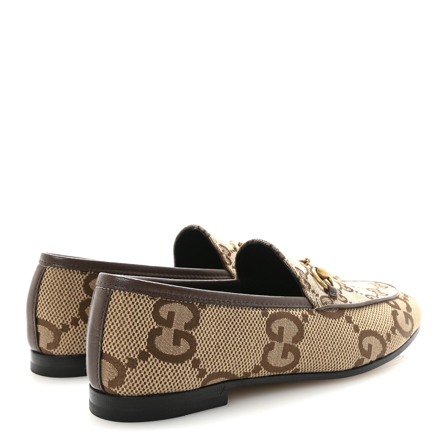 MONOGRAM JUMBO GG MALAGA KID HORSEBIT WOMENS JORDAAN LOAFERS CAMEL EBONY NEW ACERO BEIGE