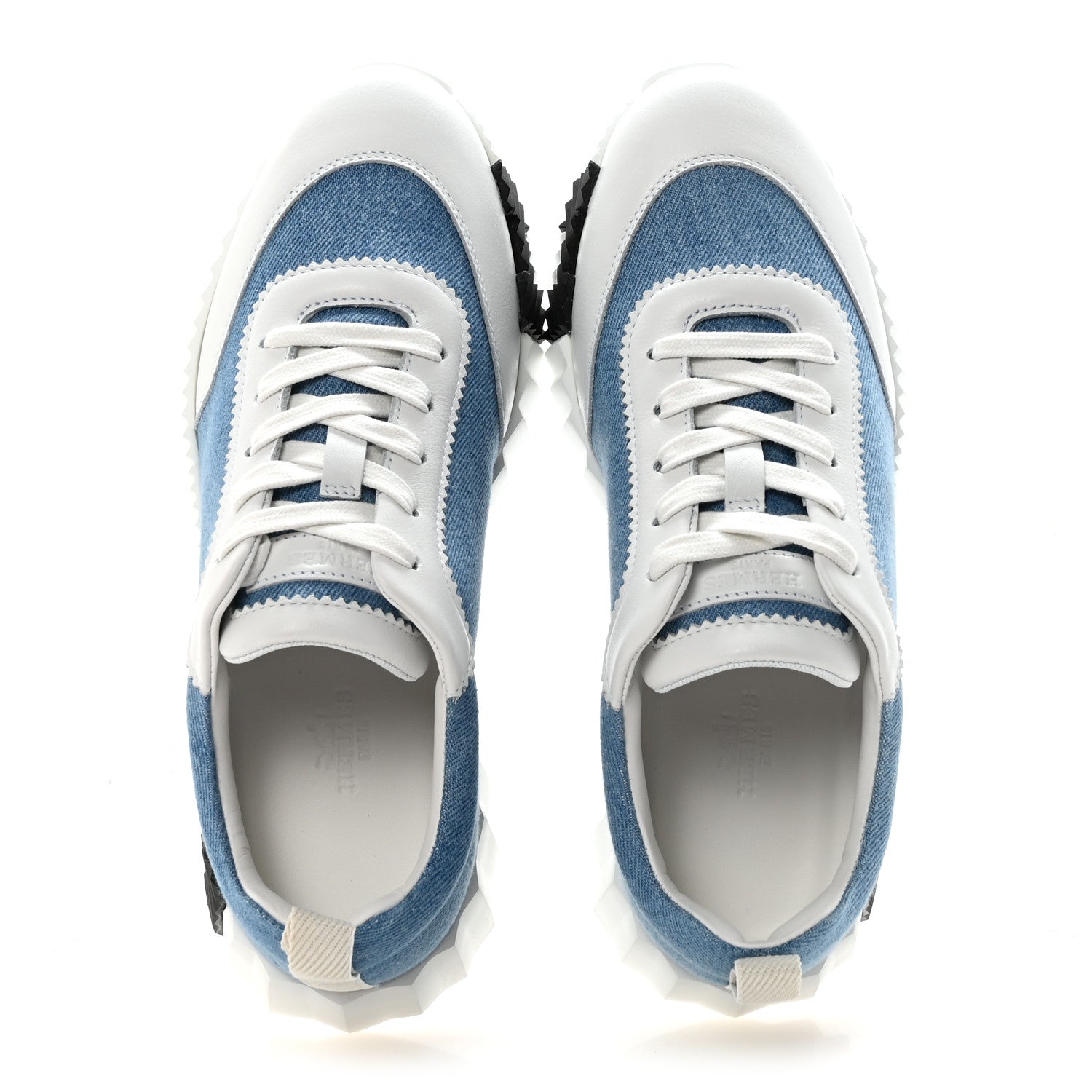 DENIM CALFSKIN BOUNCING SNEAKERS BLEU CLAIR WHITE