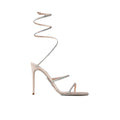 René Caovilla Cleo Crystal-Embellished Satin Sandal - Nude/Pink