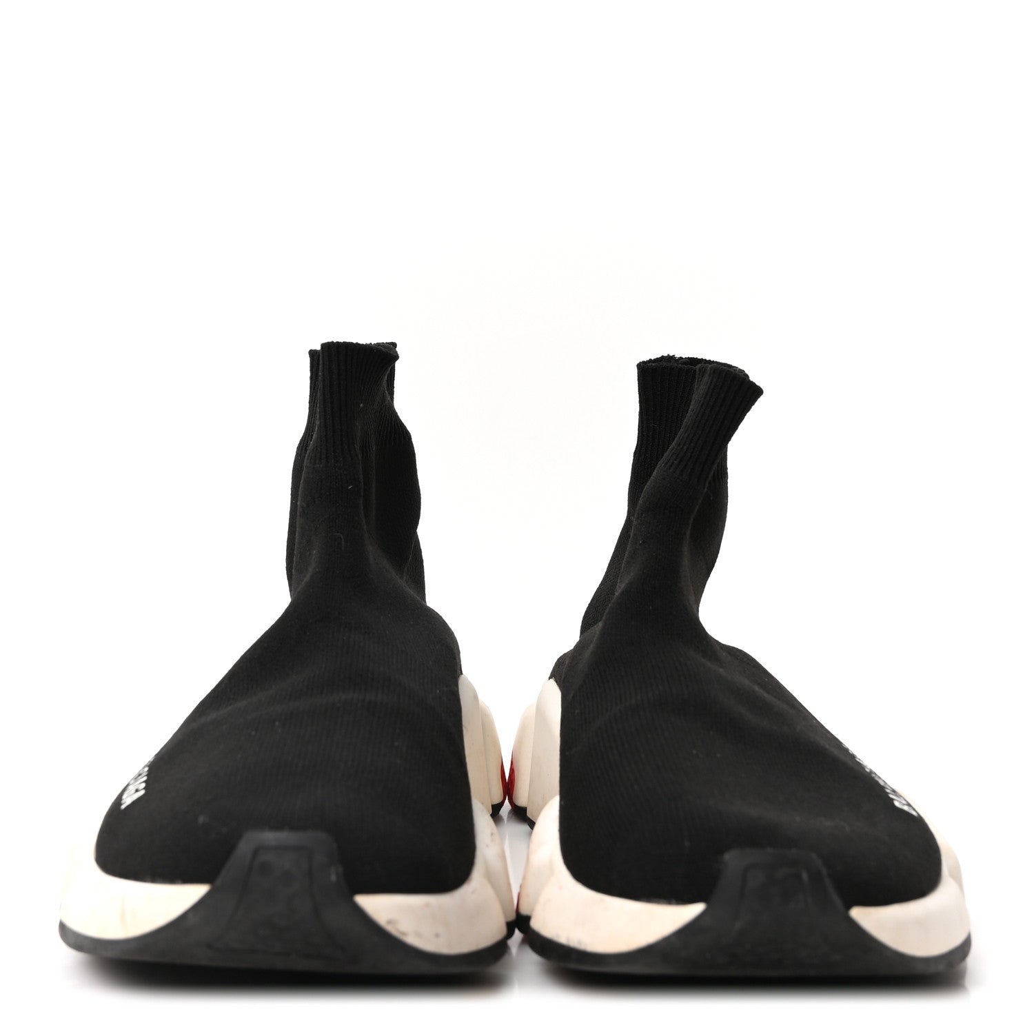 NEOPRENE KNIT WOMENS SPEED SNEAKERS BLACK WHITE RED