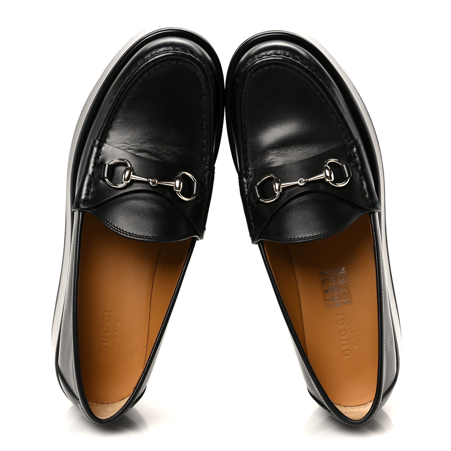 KAMA CALFSKIN HORSEBIT WOMENS WEDGE PLATFORM LOAFERS BLACK