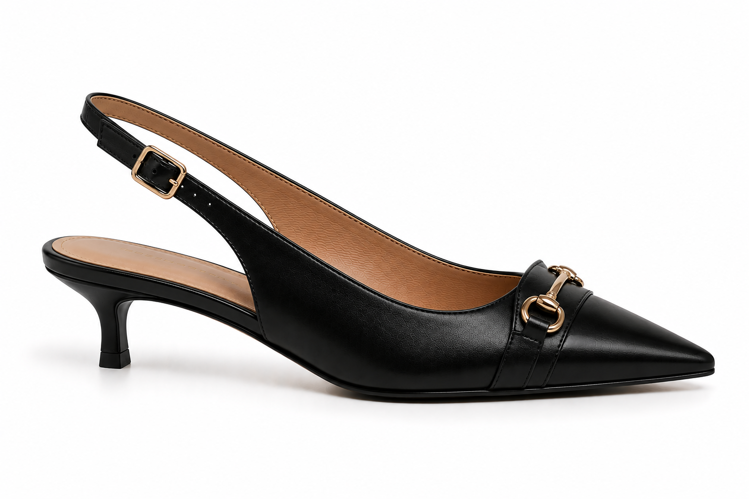 AMELIRA BLACK ERIC KITTEN HEEL