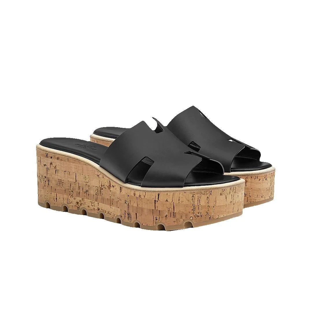 Hermès Eze 30 Sandal Beige - Black