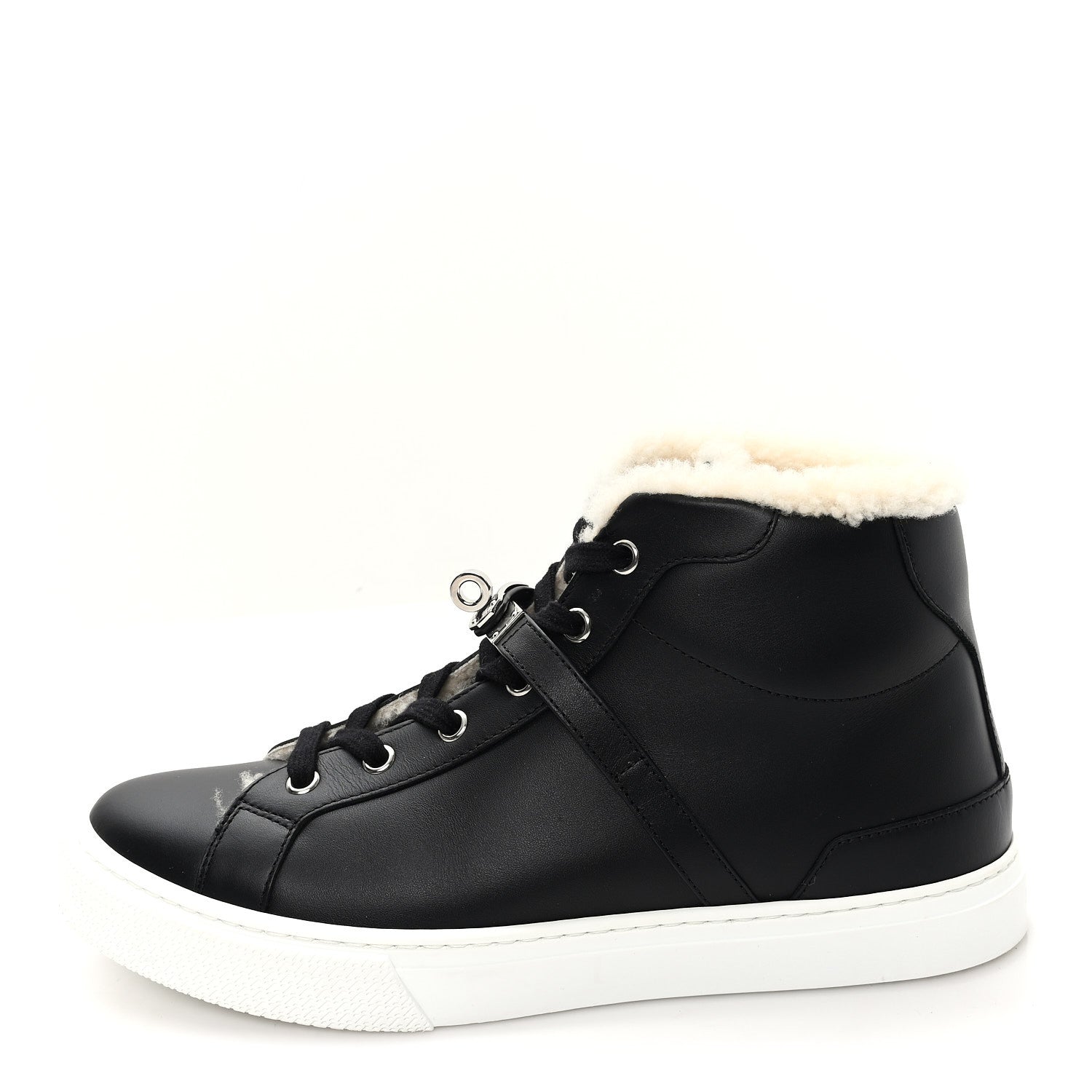 CALFSKIN WOOLSKIN DAYDREAM SNEAKERS BLACK ECRU