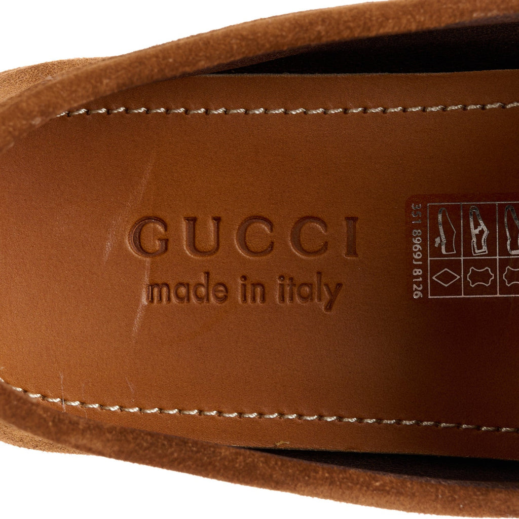 SUEDE MENS HORSEBIT DRIVER LOAFERS CUIR