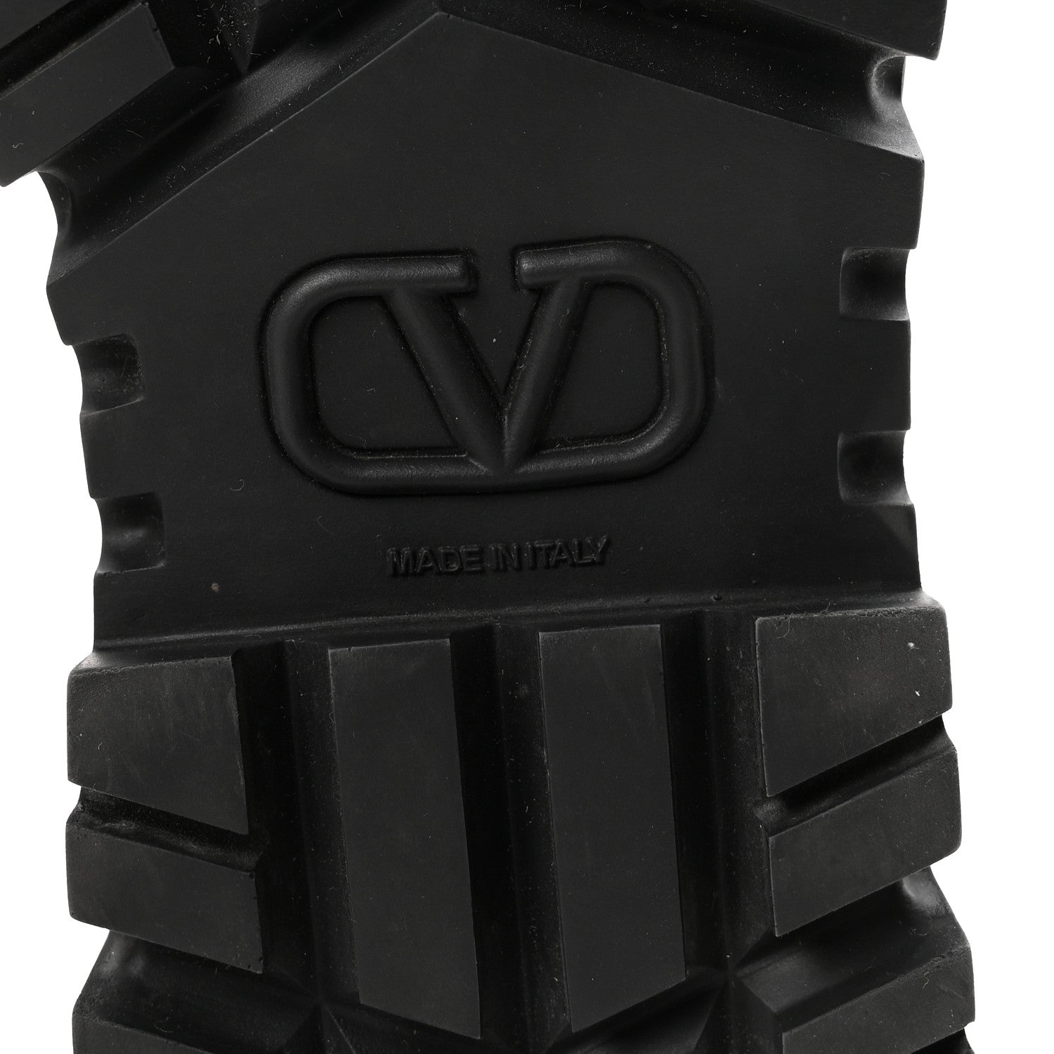 CALFSKIN VLOGO /50MM COMBAT BOOTS BLACK
