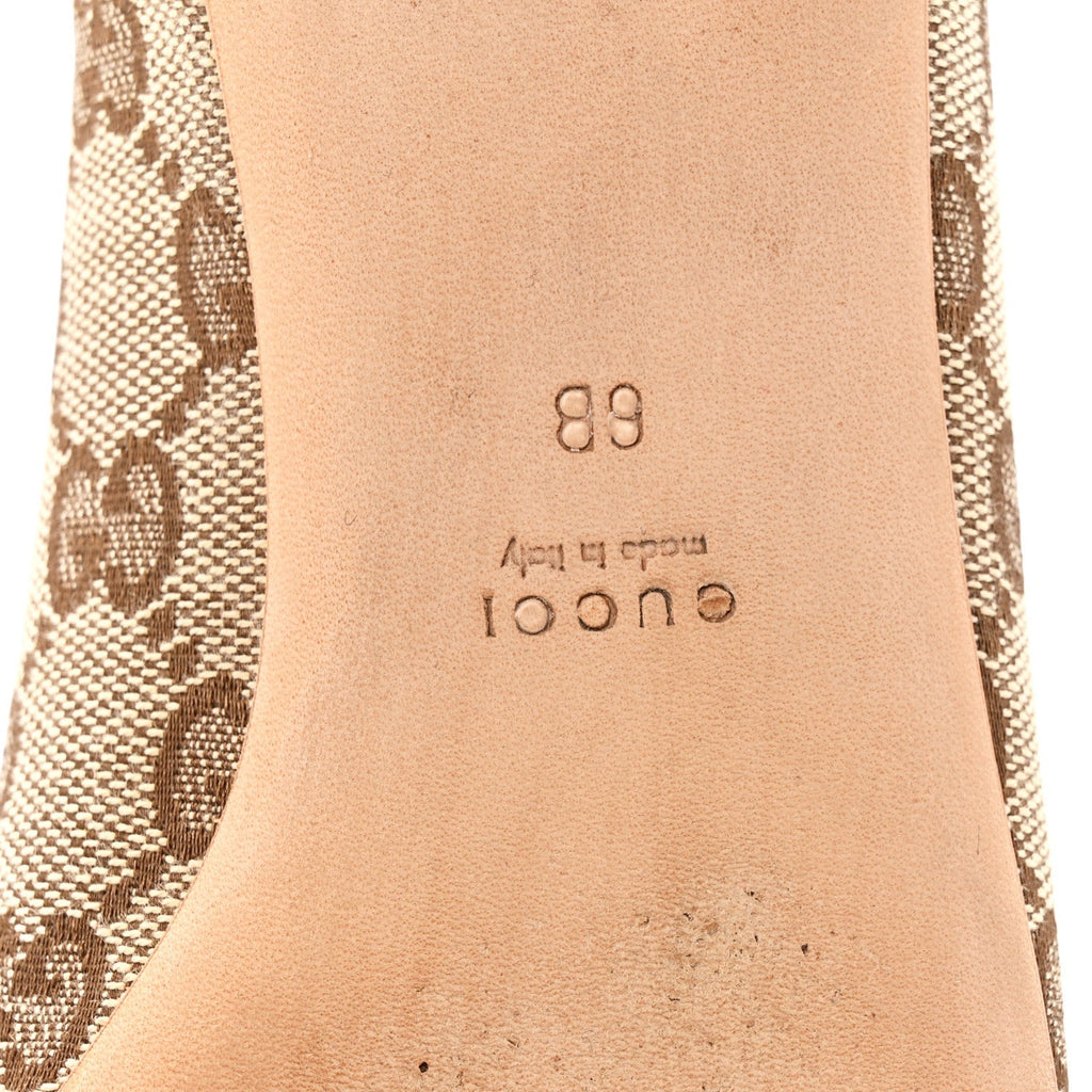 MONOGRAM MIRO SOFT CALFSKIN WOMENS HORSEBIT PEEP TOE FLATS BEIGE EBONY MYSTIC WHITE