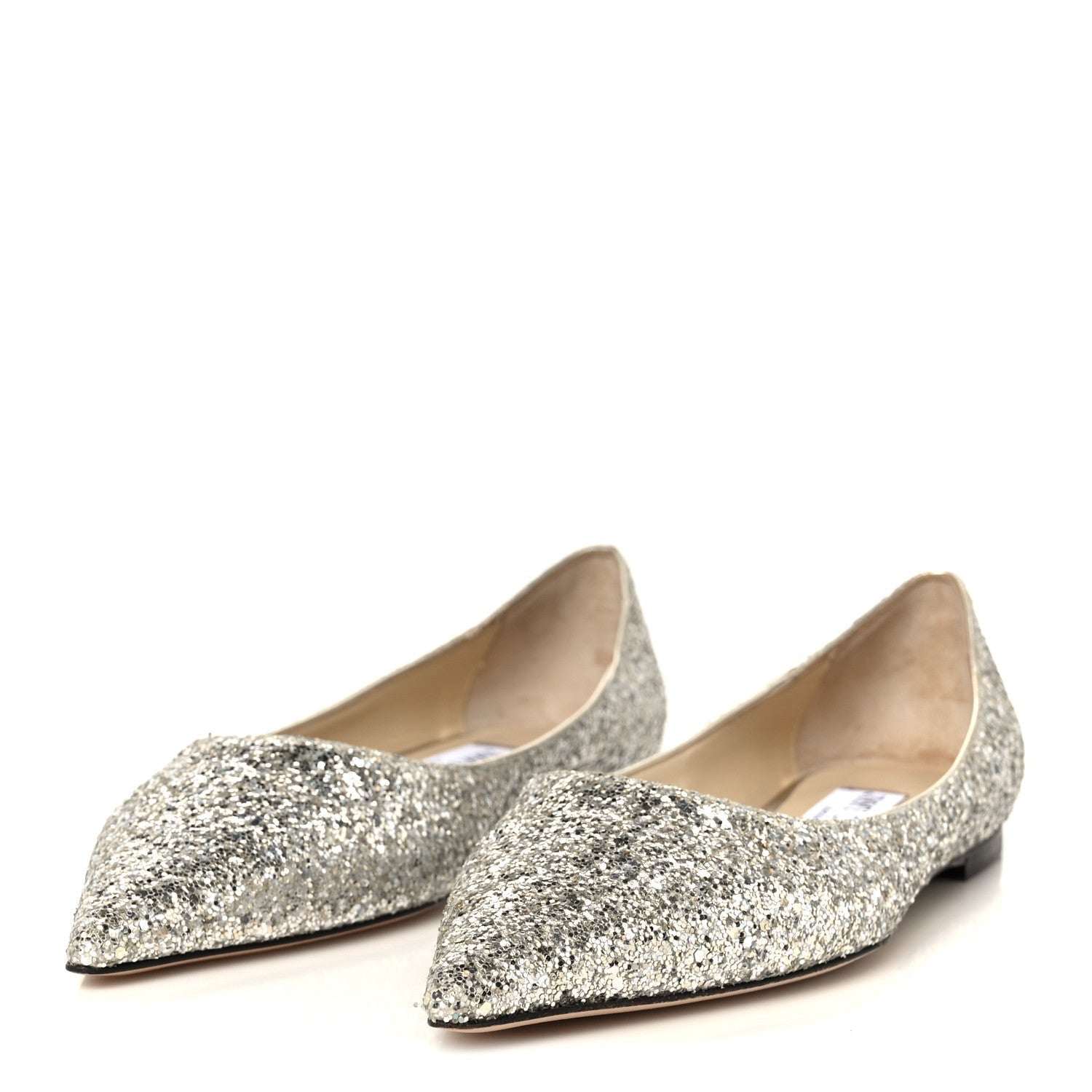GALAXY GLITTER MESH LOVE FLATS SILVER SPARKS