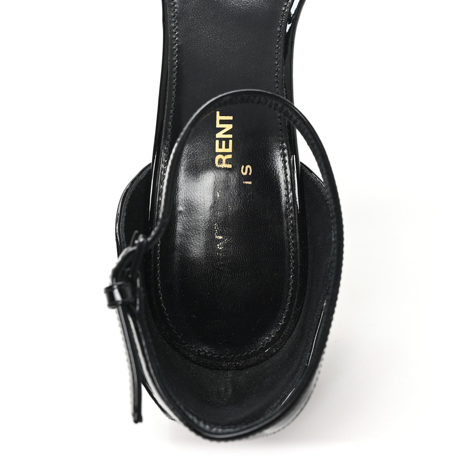 PATENT CALFSKIN OPYUM 85 SANDALS BLACK GOLD