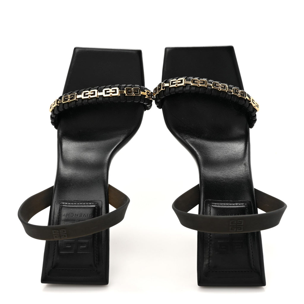 SMOOTH NAPPA G WOVEN SLINGBACK 90MM SANDALS BLACK