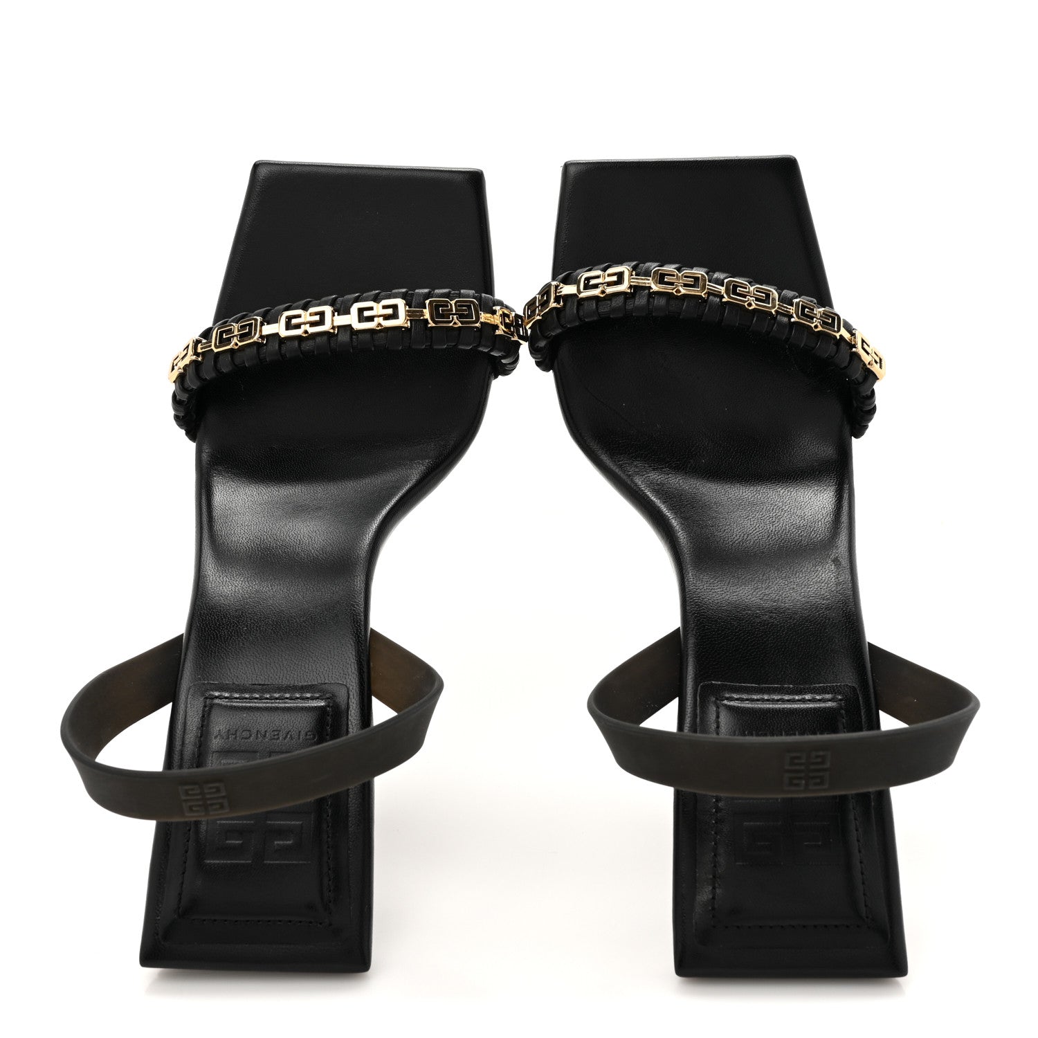 SMOOTH NAPPA G WOVEN SLINGBACK 90MM SANDALS BLACK