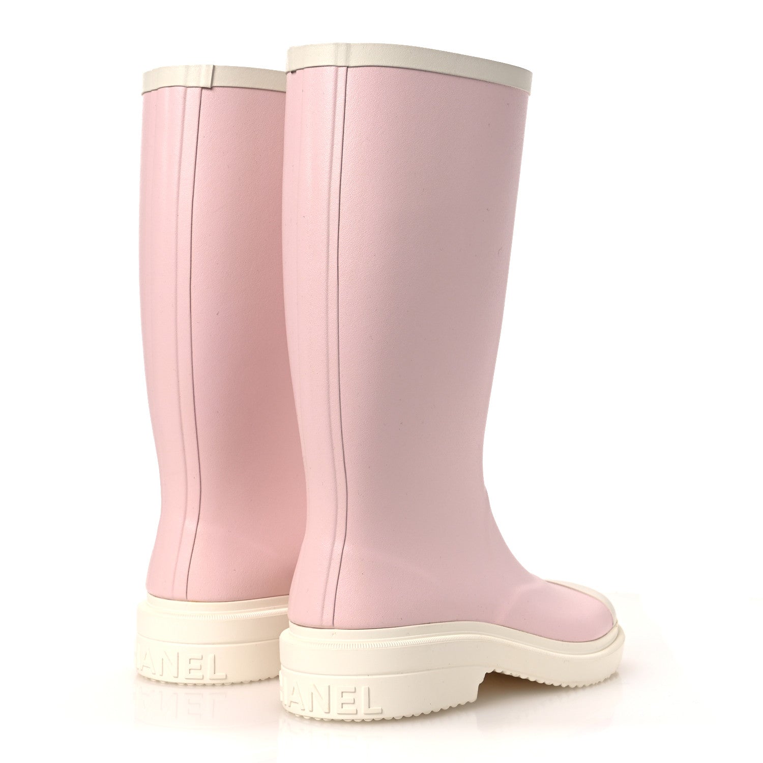 CAOUTCHOUK CC HIGH BOOTS LIGHT PINK WHITE