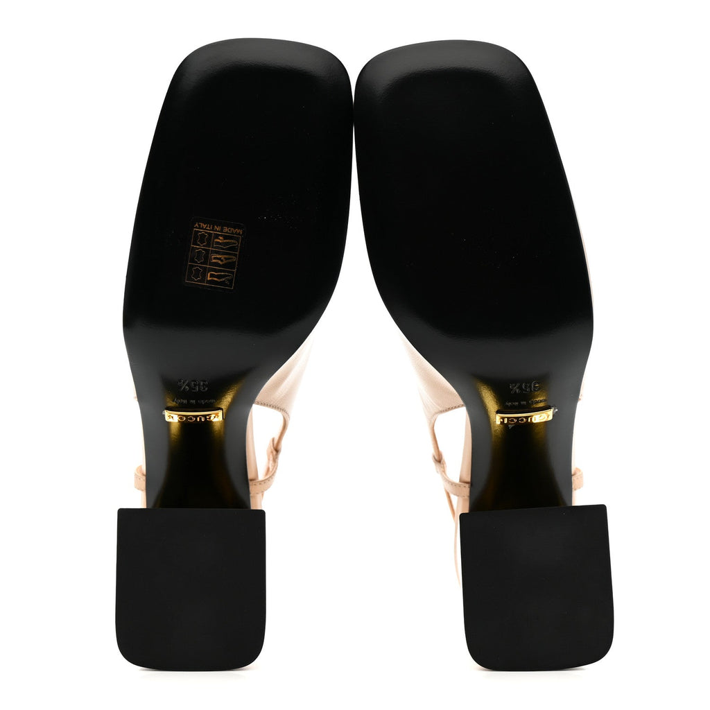 MALAGA KID HORSEBIT 75MM SLINGBACK PUMPS SKIN ROSE