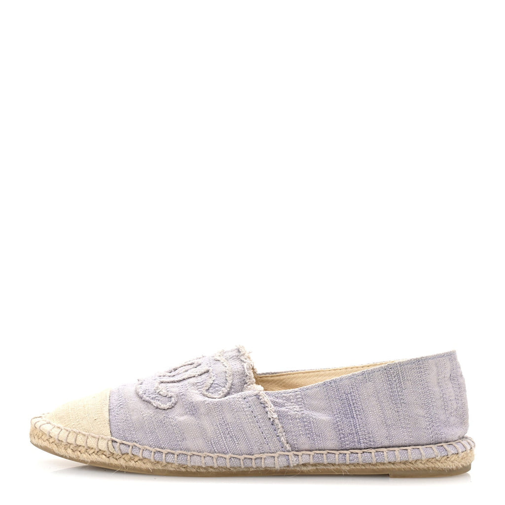 TOILE CC CAP TOE ESPADRILLES ECRU PURPLE