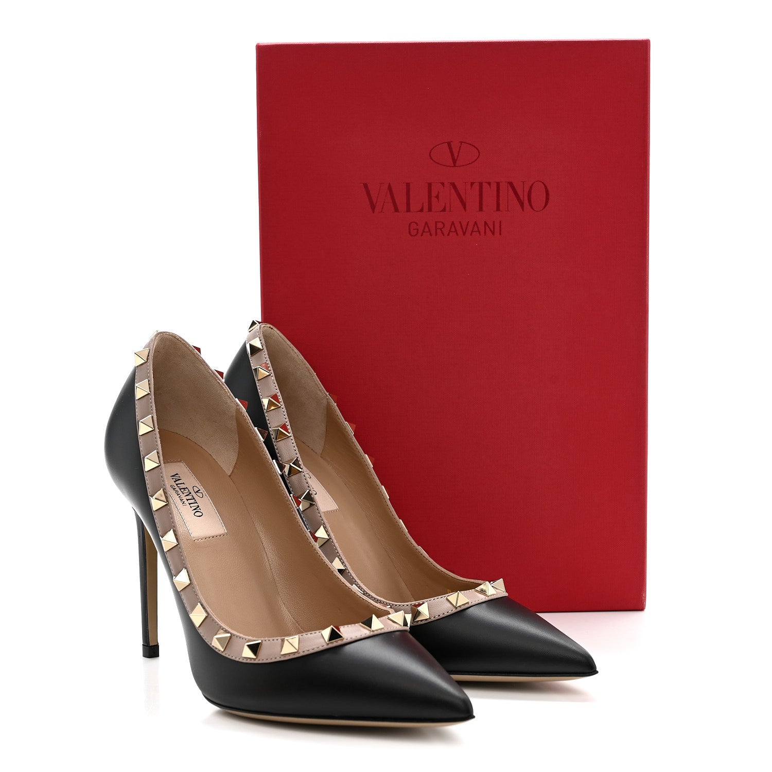 NAPPA ROCKSTUD 100MM PUMPS BLACK POUDRE