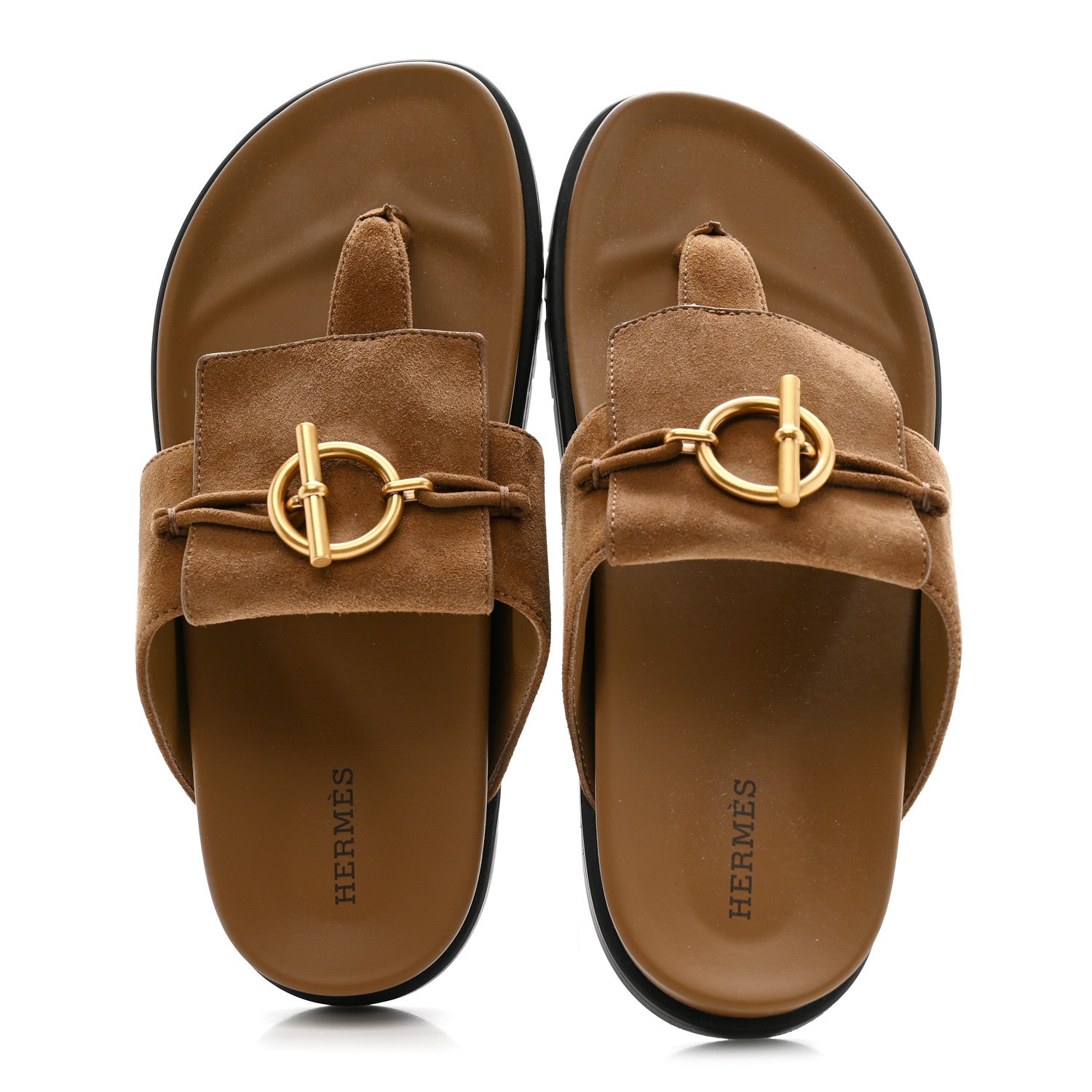 SUEDE GOATSKIN WOMENS JOYCE SANDALS BRUN FUME