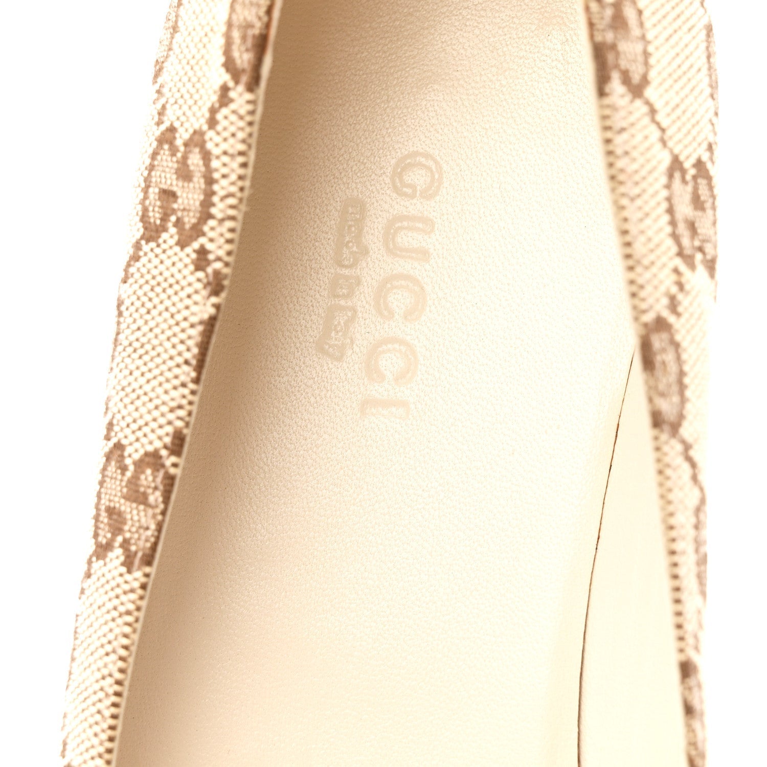 MONOGRAM MIRO SOFT CALFSKIN WOMENS HORSEBIT PEEP TOE FLATS BEIGE EBONY MYSTIC WHITE