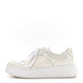 CALFSKIN GG TENNIS EMBOSSED PERFORATED MENS INTERLOCKING G 55MM SNEAKERS GREAT WHITE