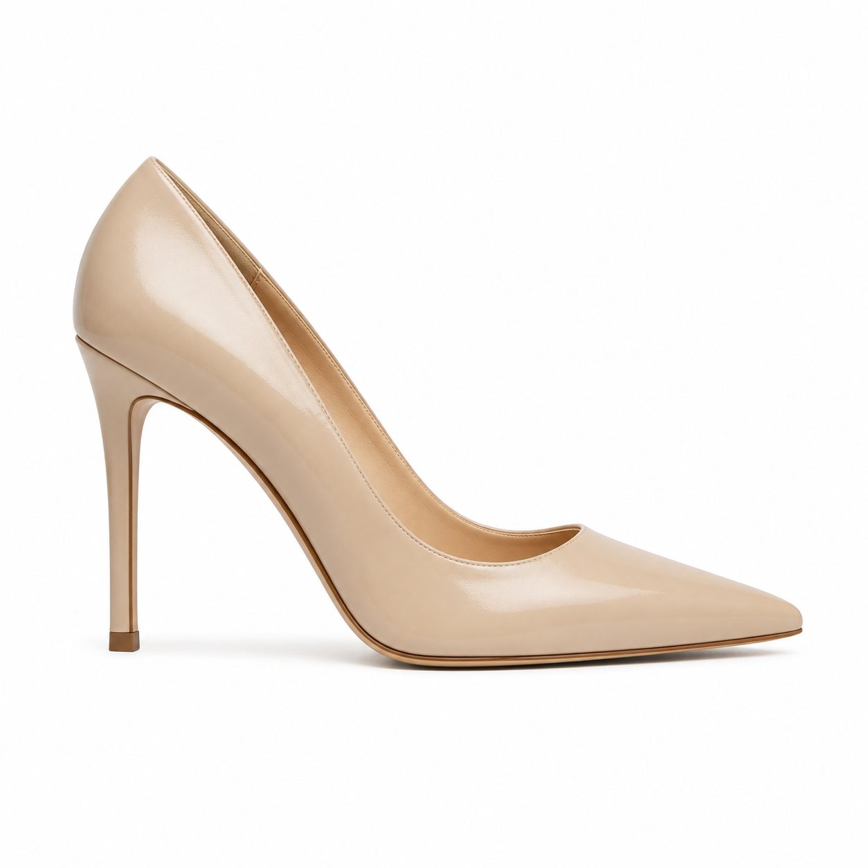Amelira Valentina Pump — Beige Patent