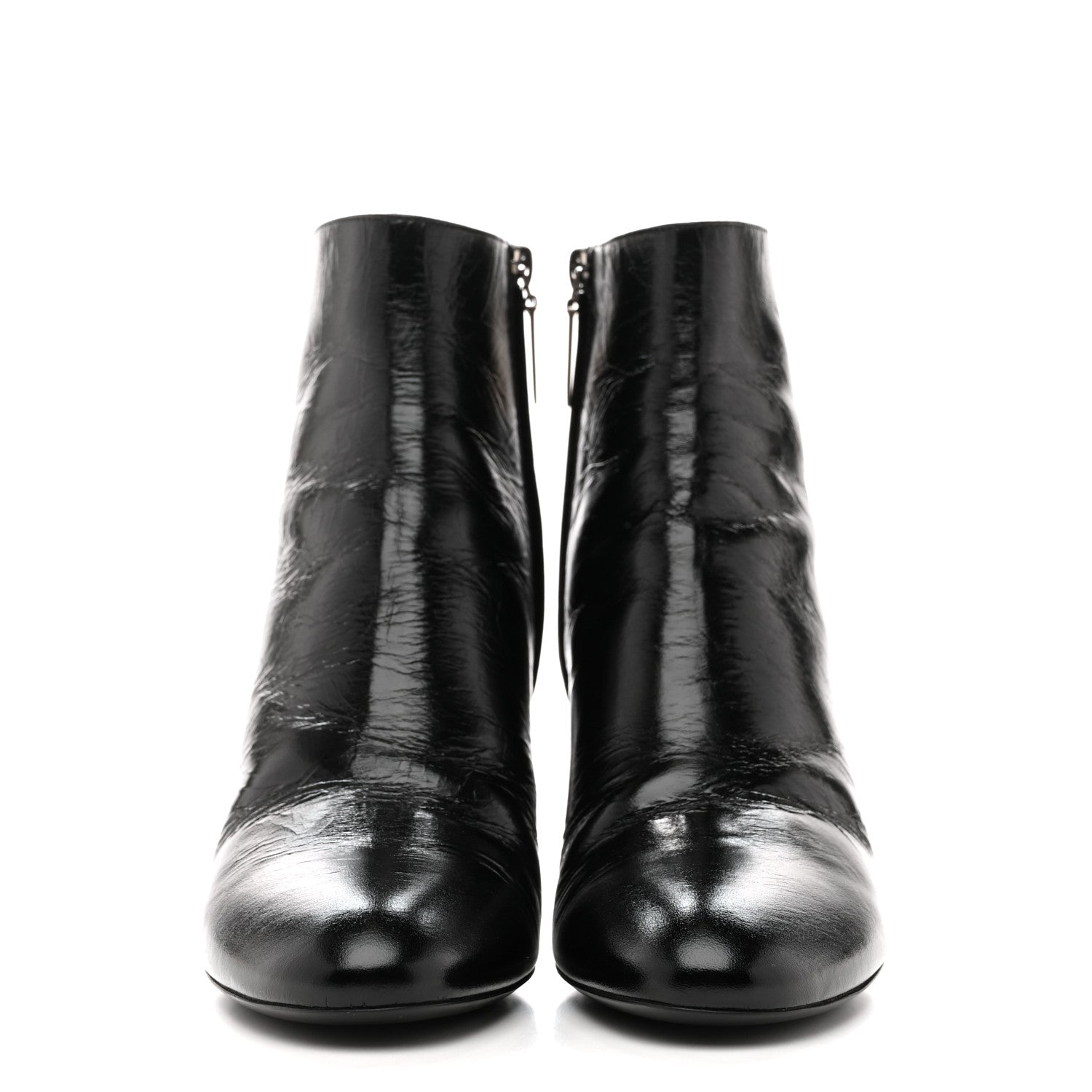 CALFSKIN LOULOU 70 UNIFORM ANKLE BOOTS BLACK