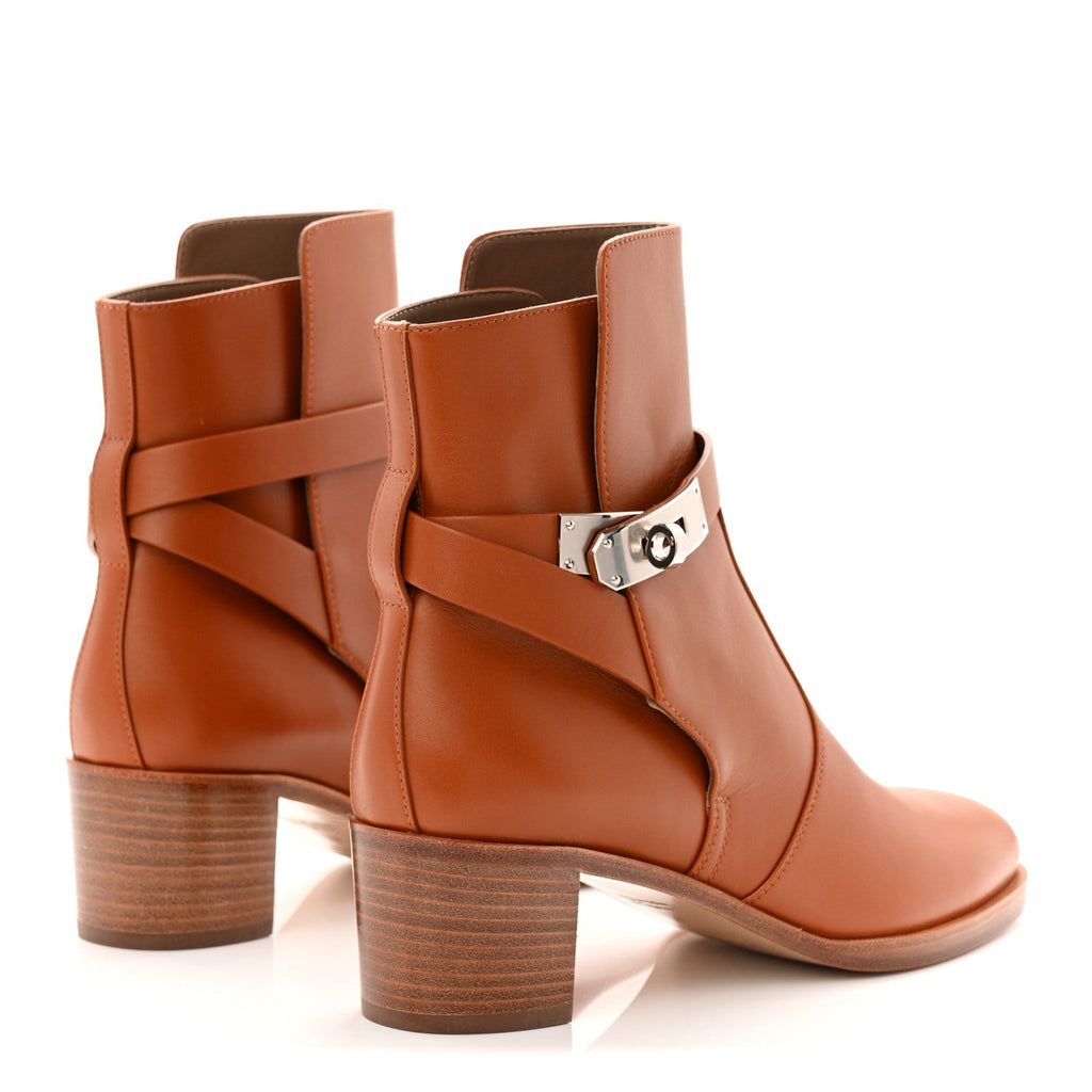 CALFSKIN FRENCHIE 50 ANKLE BOOTS NATUREL