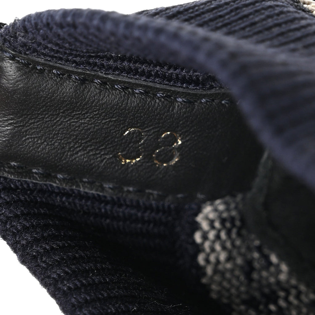TECHNICAL KNIT CALFSKIN OBLIQUE WOMENS WALK'N DIOR MID TOP SNEAKERS DEEP BLUE