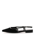 NEW VELVET ASHMIR GG MONOGRAM MALAGA KID SLINGBACK BALLET FLATS BLACK
