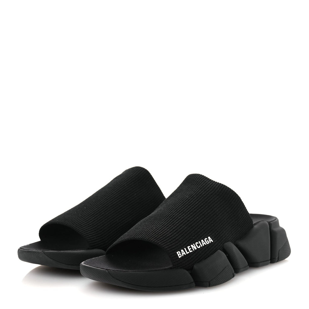 TECHNICAL 3D RECYCLED KNIT WOMENS SPEED 2.0 SLIDE SANDALS BLACK