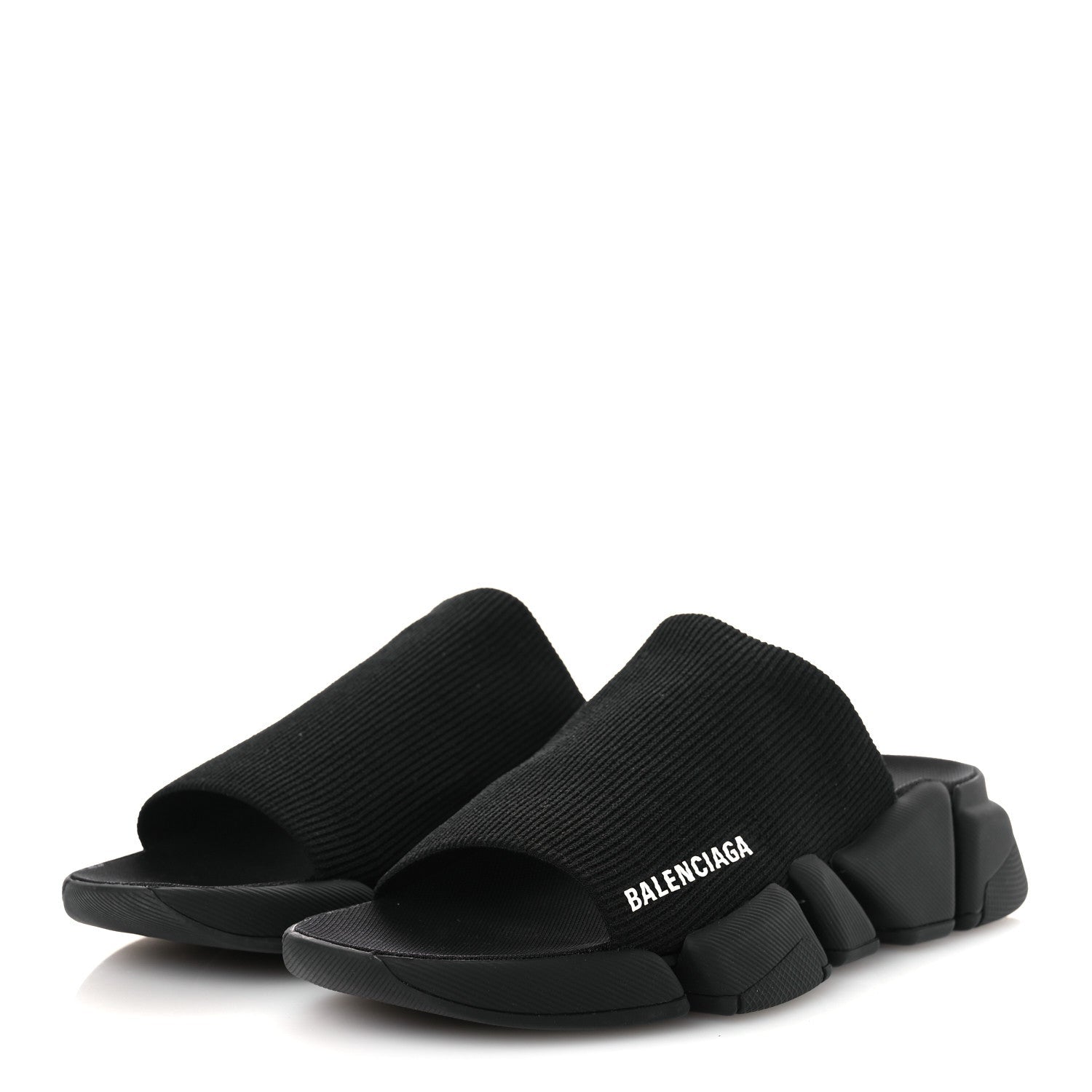 TECHNICAL 3D RECYCLED KNIT WOMENS SPEED 2.0 SLIDE SANDALS BLACK