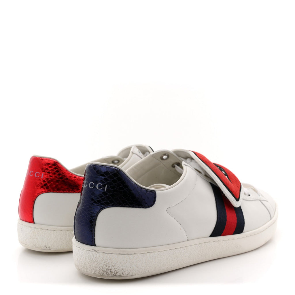 CALFSKIN AYERS WEB BLIND FOR LOVE EMBROIDERED WOMENS ACE SNEAKERS WHITE