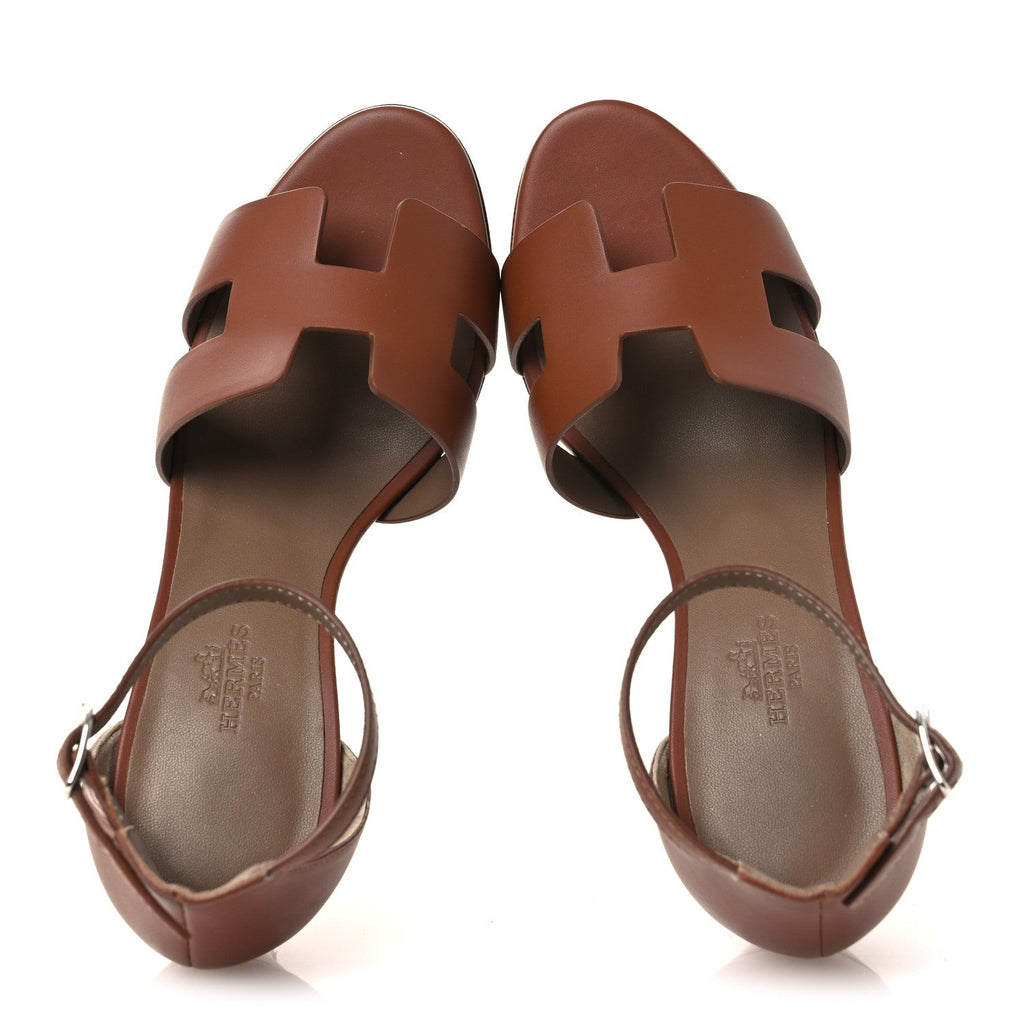 CALFSKIN LEGEND WEDGE SANDALS GOLD