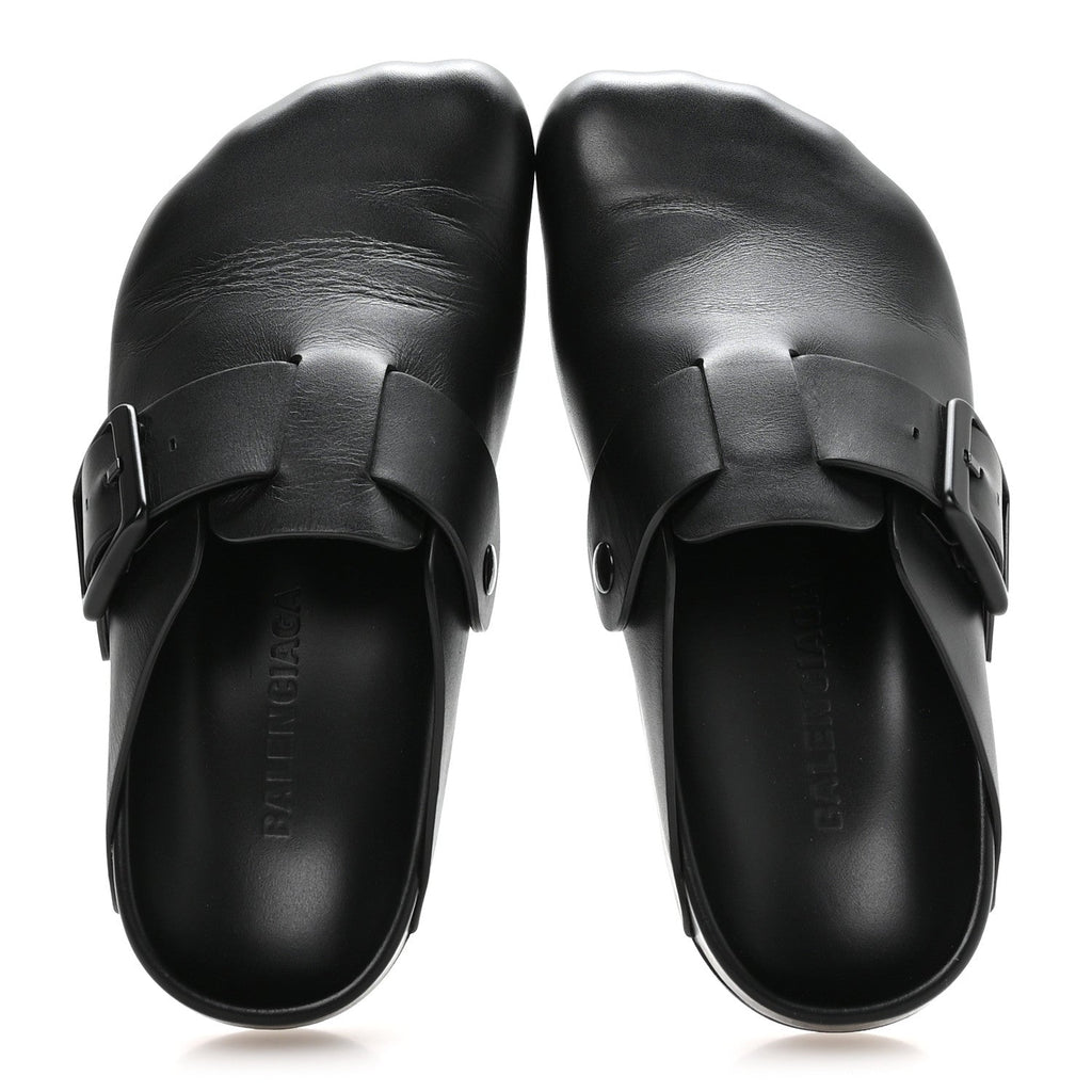 MATTE CALFSKIN SUNDAY MULES BLACK