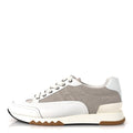 CANVAS CALFSKIN MENS TRAIL SNEAKERS PRUNOIR WHITE
