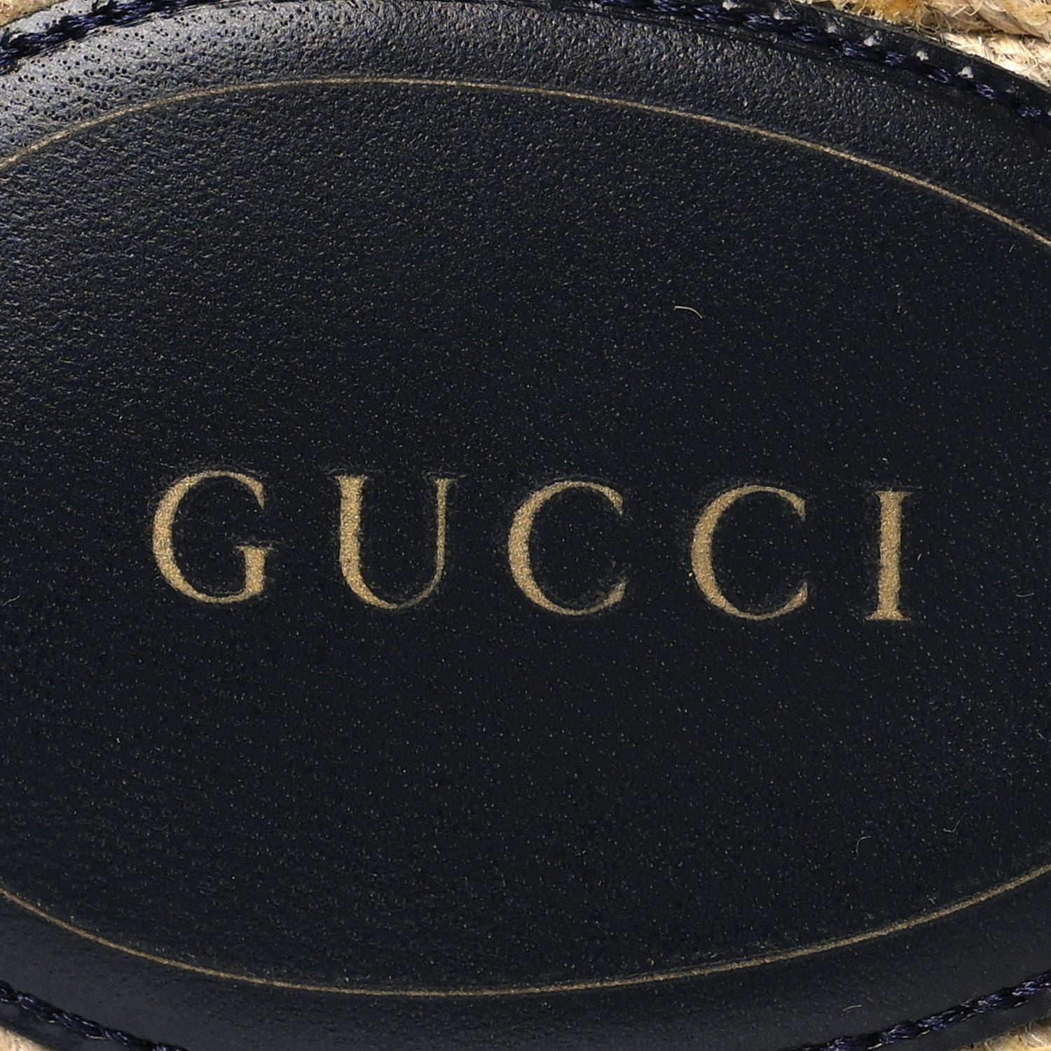 MACROCHET RAFFIA LOGO FLAT SLIDE ESPADRILLE SANDALS BLUE GREAT WHITE