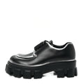 SPAZZOLATO ROIS SFUMATO MONOLITH 55MM DERBY LOAFERS BLACK ARGENTO