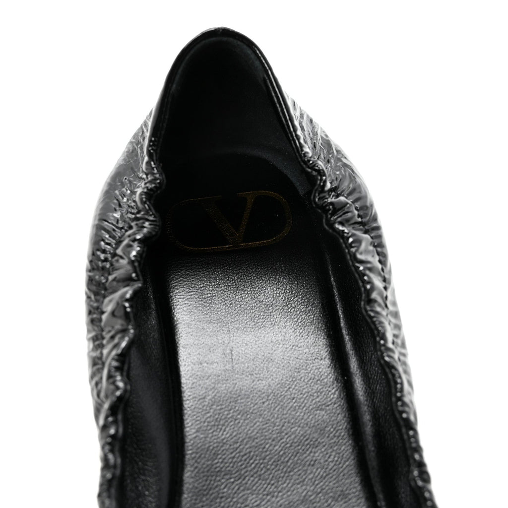 NAPLACK NAPPA VLOGO BOW MARY JANE BALLERINA FLATS BLACK