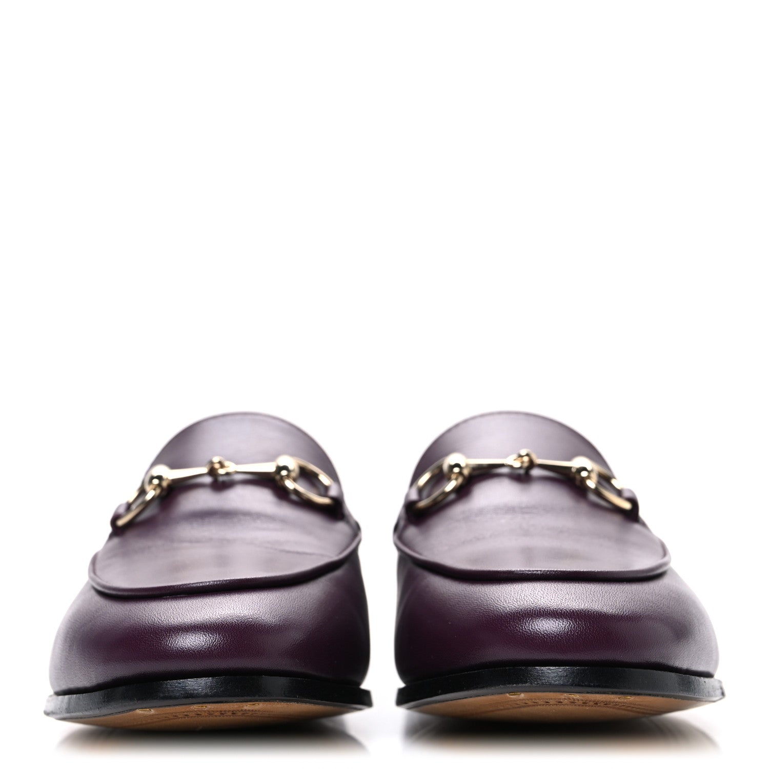 REAL BETIS GLAMOUR CALFSKIN WOMENS JORDAAN HORSEBIT LOAFERS SHINY VINEYARD