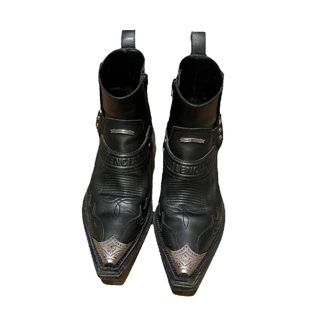 Balenciaga Cowboy Boots - Black