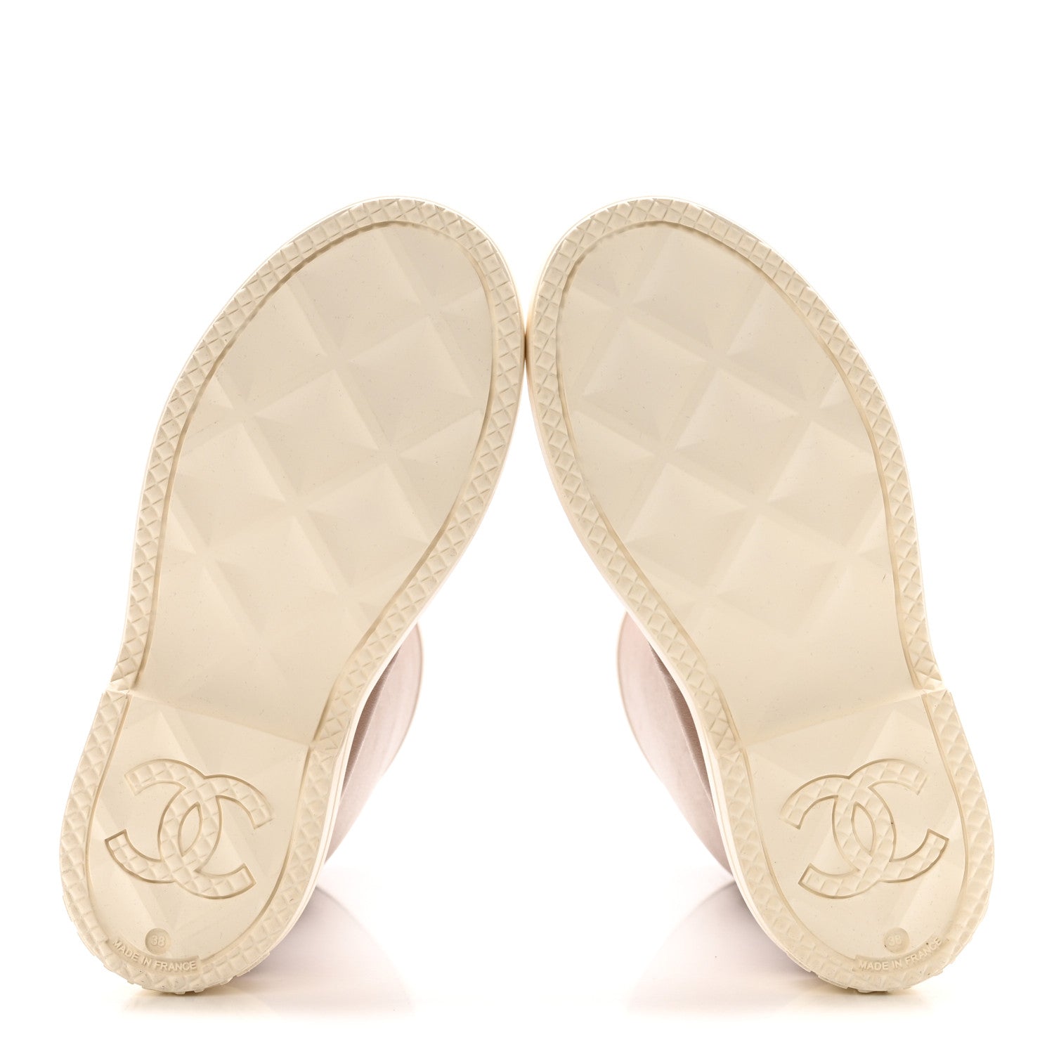 CAOUTCHOUK CC HIGH BOOTS BEIGE WHITE