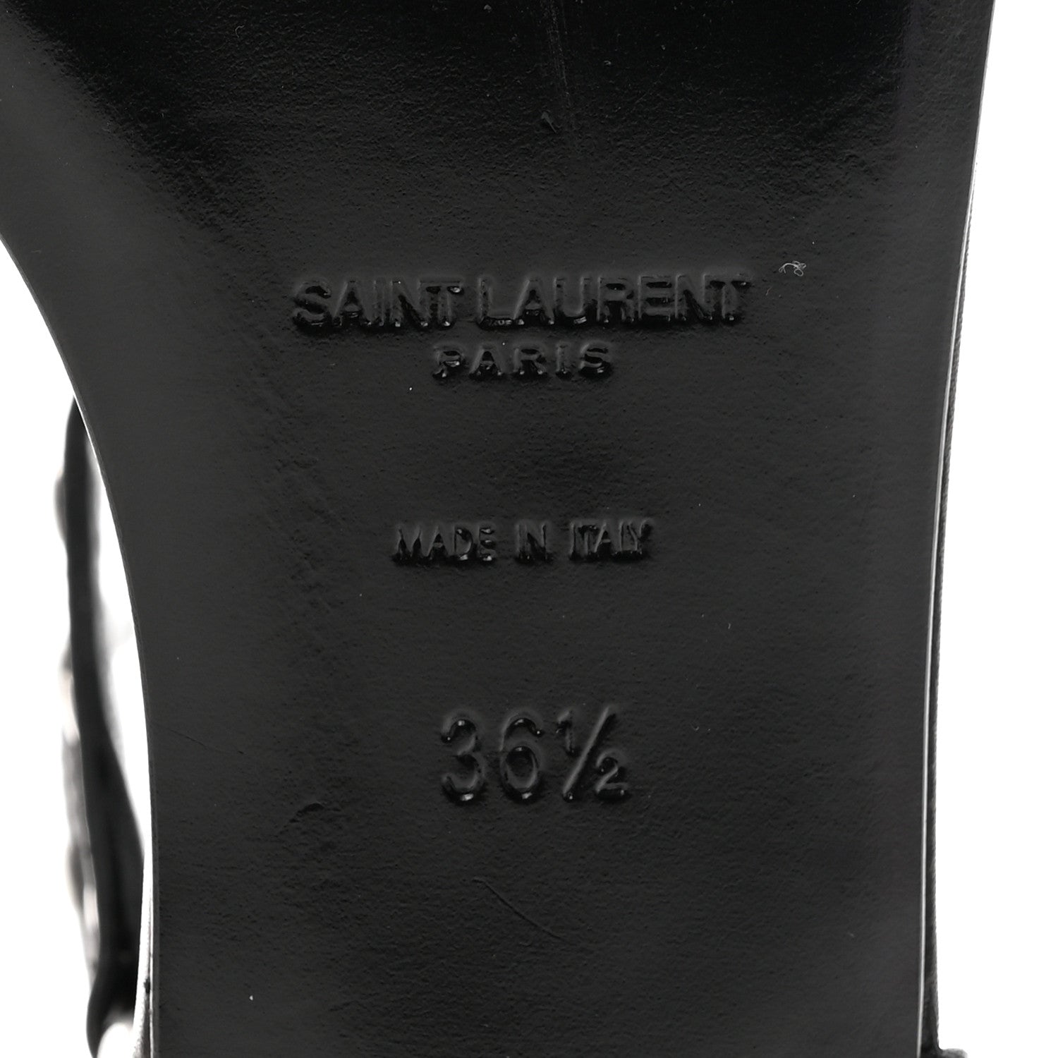 CALFSKIN STUDDED ANKLE STRAP SANDALS BLACK