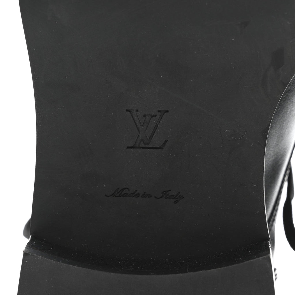 LOUIS VUITTON CALFSKIN WONDERLAND FLAT RANGER BOOTS BLACK