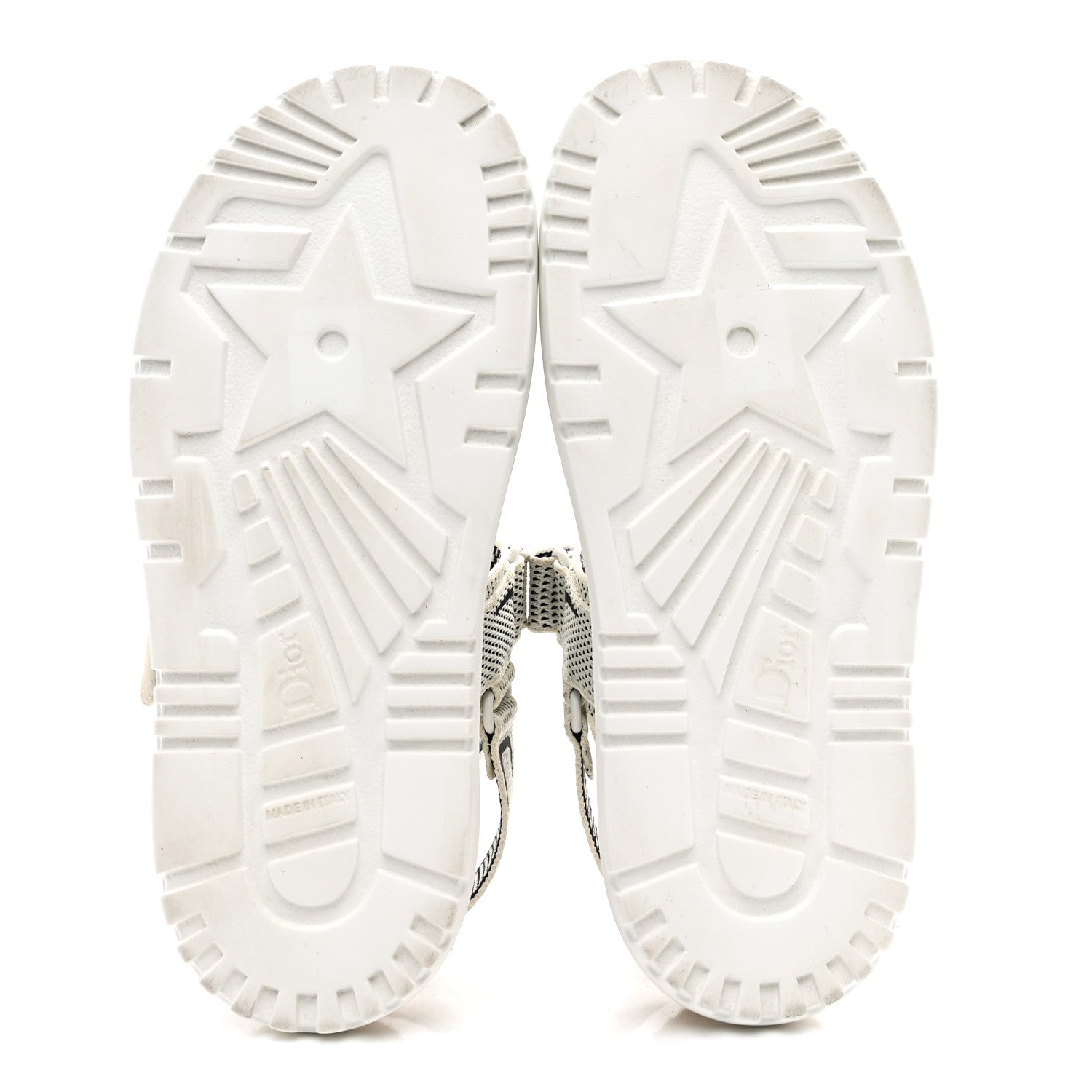 TECHNICAL KNIT JUTE DIORACT 10MM SANDALS WHITE BLACK
